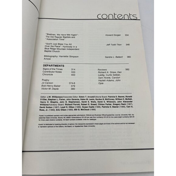 Appalachian Journal Regional Studies Review 1987 Set Fall Winter Spring Summer - Picture 3 of 8